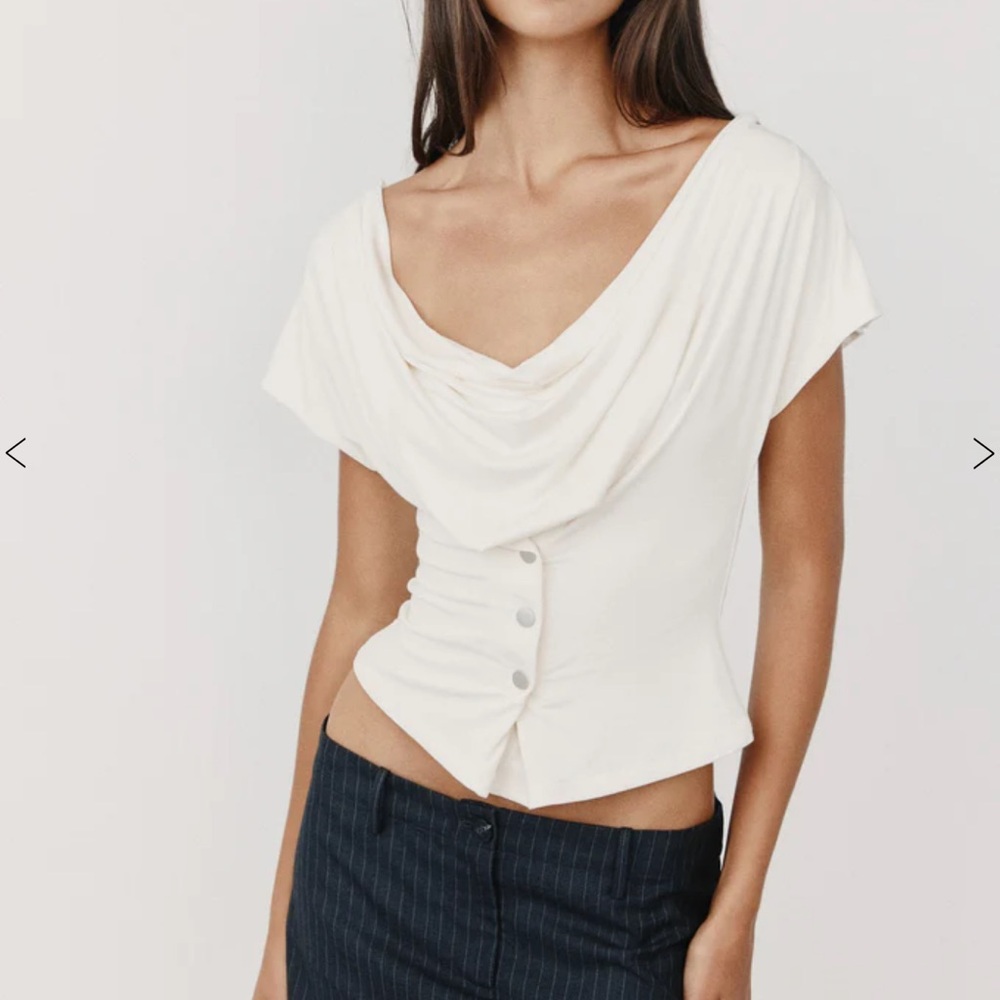 With Jean Cream Sienna Top